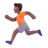 Person Running: Medium-Dark Skin Tone