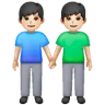 Men Holding Hands: Light Skin Tone Emoji 👬🏻 image - Samsung style