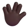 Vulcan Salute: Dark Skin Tone Emoji 🖖🏿 image - Microsoft 3D Fluent style