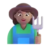 Woman Farmer: Medium Skin Tone Emoji 👩🏽‍🌾 image - Microsoft 3D Fluent style