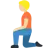 Person Kneeling: Medium-Light Skin Tone