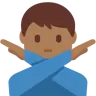 Man Gesturing No: Medium-Dark Skin Tone Emoji 🙅🏾‍♂️ image - Twitter / X (Twemoji) style