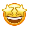 Emoji Grinning Face cu ochi de stele 🤩 image - Telegram style