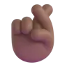 Crossed Fingers: Medium-Dark Skin Tone Emoji 🤞🏾 image - Microsoft 3D Fluent style