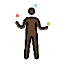 Man Juggling: Dark Skin Tone Emoji 🤹🏿‍♂️ image - OpenMoji style