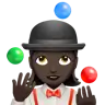 Woman Juggling: Dark Skin Tone Emoji 🤹🏿‍♀️ image - Apple style