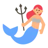 Mermaid: Medium-Light Skin Tone Emoji 🧜🏼‍♀️ image - Tossface style