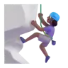 Woman Climbing: Medium-Dark Skin Tone Emoji 🧗🏾‍♀️ image - Microsoft 3D Fluent style
