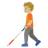 Person With White Cane: Medium-Light Skin Tone