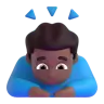 Man Bowing: Medium-Dark Skin Tone Emoji 🙇🏾‍♂️ image - Microsoft 3D Fluent style