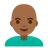 Man: Medium-Dark Skin Tone, Bald