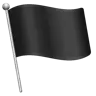 Schwarze Flagge winken Emoji 🏴 image - WhatsApp style