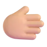 Rightwards Hand: Medium-Light Skin Tone Emoji 🫱🏼 image - Microsoft 3D Fluent style