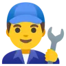 Man Mechanic Emoji 👨‍🔧 image - Google Noto Color style