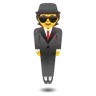 Homme lévitant en costume d'affaires Emoji 🕴 image - Google Noto Color style