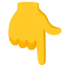 Emoji Indice del rovescio in bianco 👇 image - Google Noto Color style