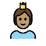Person With Crown: Medium Skin Tone Emoji 🫅🏽 image - OpenMoji style