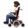 Person In Motorized Wheelchair: Medium-Dark Skin Tone Emoji 🧑🏾‍🦼 image - Apple style