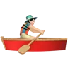 Man Rowing Boat: Light Skin Tone Emoji 🚣🏻‍♂️ image - Apple style