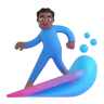 Man Surfing: Medium-Dark Skin Tone Emoji 🏄🏾‍♂️ image - Microsoft 3D Fluent style