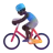 Man Biking: Dark Skin Tone
