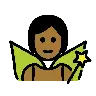 Fairy: Medium-Dark Skin Tone Emoji 🧚🏾 image - OpenMoji style