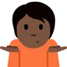 Person Shrugging: Dark Skin Tone Emoji 🤷🏿 image - Twitter / X (Twemoji) style