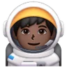 Man Astronaut: Dark Skin Tone Emoji 👨🏿‍🚀 image - Samsung style