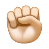 Raised Fist: Light Skin Tone Emoji ✊🏻 image - Samsung style