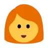 Woman: Red Hair Emoji 👩‍🦰 image - Tossface style