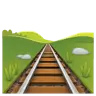 Emoji Linea ferroviaria 🛤 image - WhatsApp style