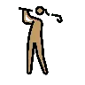 Woman Golfing: Medium Skin Tone Emoji 🏌🏽‍♀️ image - OpenMoji style