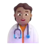 Health Worker: Medium Skin Tone Emoji 🧑🏽‍⚕️ image - Microsoft 3D Fluent style