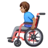 Man In Manual Wheelchair: Medium Skin Tone Emoji 👨🏽‍🦽 image - Samsung style