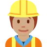 Construction Worker: Medium Skin Tone Emoji 👷🏽 image - Twitter / X (Twemoji) style