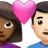Couple With Heart: Woman, Man, Medium-Dark Skin Tone, Light Skin Tone