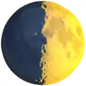 สัญลักษณ์ดวงจันทร์ไตรมาสแรก Emoji 🌓 image - Apple style