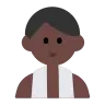 Man In Steamy Room: Dark Skin Tone Emoji 🧖🏿‍♂️ image - Tossface style