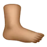 Foot: Medium Skin Tone Emoji 🦶🏽 image - Samsung style