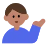 Man Tipping Hand: Medium Skin Tone Emoji 💁🏽‍♂️ image - Tossface style