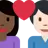 Couple With Heart: Woman, Man, Dark Skin Tone, Light Skin Tone