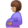 Pregnant Woman: Medium Skin Tone Emoji 🤰🏽 image - Samsung style