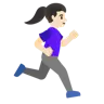 Woman Running Facing Right: Light Skin Tone Emoji 🏃🏻‍♀️‍➡️ image - Google Noto Color style