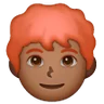 Man: Medium-Dark Skin Tone, Red Hair Emoji 👨🏾‍🦰 image - Samsung style