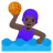 Woman Playing Water Polo: Dark Skin Tone