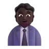 Office Worker: Dark Skin Tone Emoji 🧑🏿‍💼 image - Microsoft 3D Fluent style