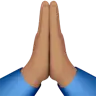 Folded Hands: Medium Skin Tone Emoji 🙏🏽 image - Apple style