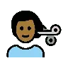 Man Getting Haircut: Medium-Dark Skin Tone Emoji 💇🏾‍♂️ image - OpenMoji style