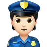 Police Officer: Light Skin Tone Emoji 👮🏻 image - Apple style