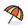 ร่มบนพื้นดิน Emoji ⛱ image - OpenMoji style